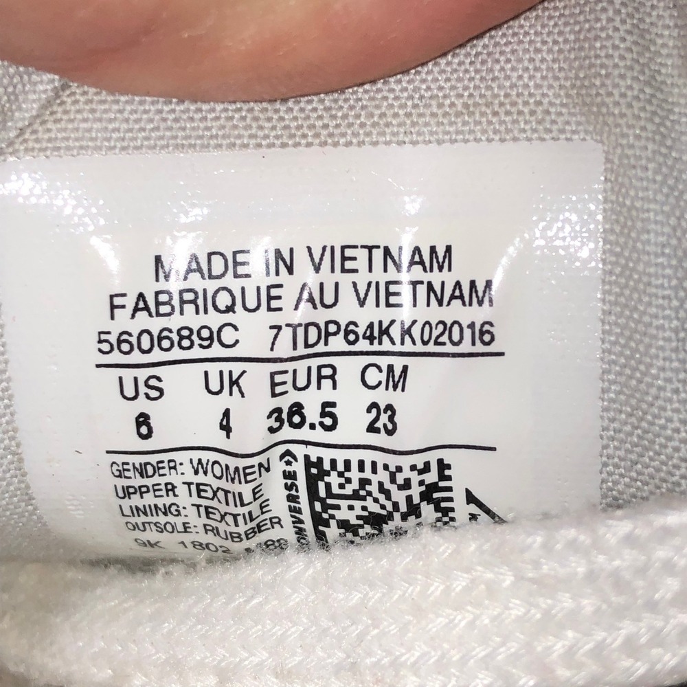 Converse Chuck Taylor All Star Low Grey Polka Dot Gold Glitter Sneaker 560689C 6 - Picture 5 of 6
